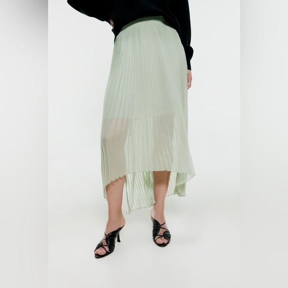 Chiffon pleated midi skirt - Picture 12 of 14
